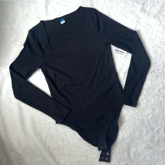NWT Black Old Navy Bodysuit with Square Neckline - Picture 10 of 10